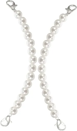 VALICLUD Elegant Heel Straps for High Heels Pearl Ankle Straps Shoe Chain Comfortable Fit Secure Grip for Women's Fashion