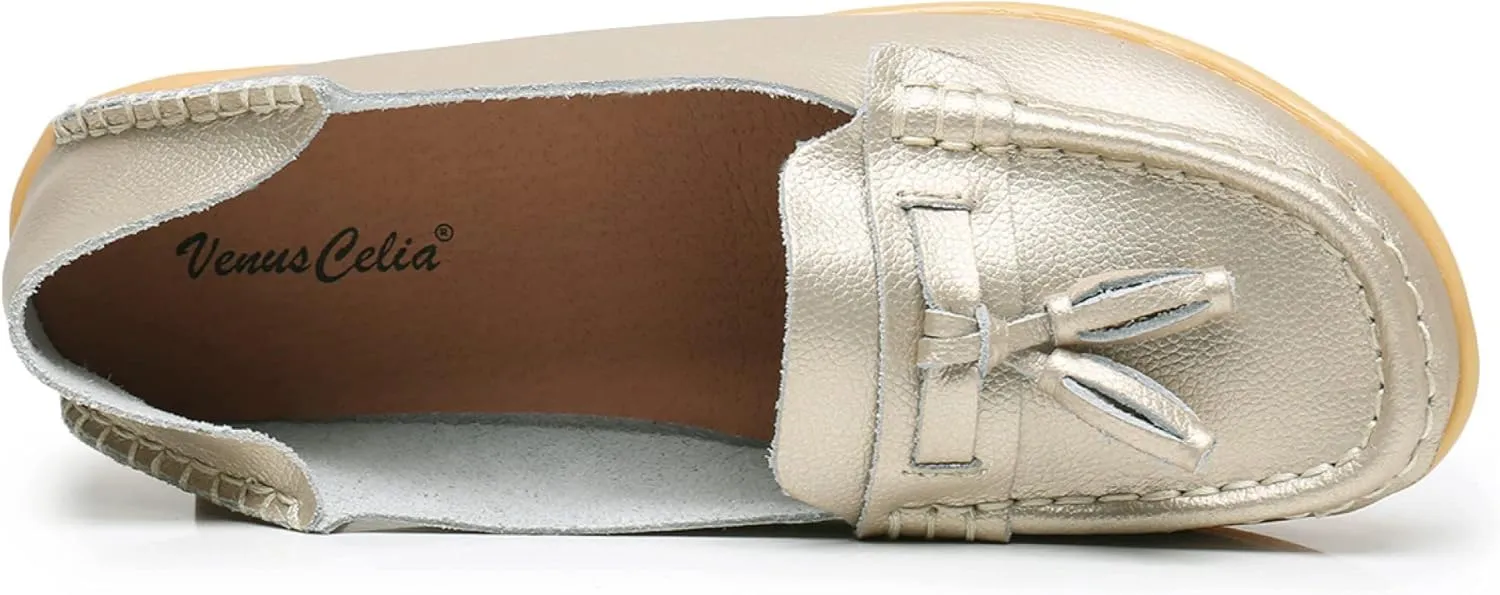 VenusCelia Women's Lantern Comfort Walking Flat Loafer