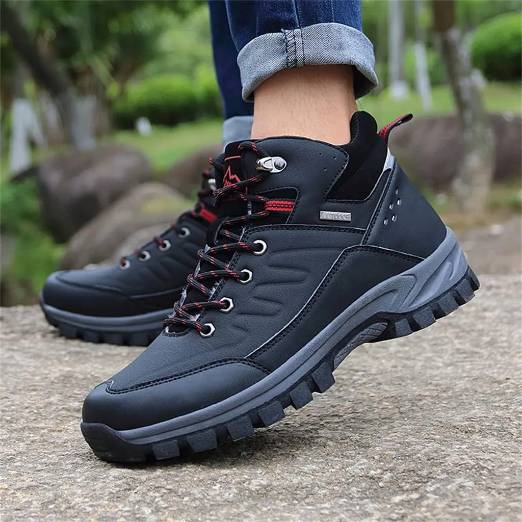 Veslexth Mens Snow Boots Insulated Waterproof Winter Shoes Non-slip Outdoor with Removable Lining for Men Fur Lined Casual Hiking Lightweight Anti-Slip Water-Resistant Footwear