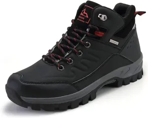 Veslexth Mens Snow Boots Insulated Waterproof Winter Shoes Non-slip Outdoor with Removable Lining for Men Fur Lined Casual Hiking Lightweight Anti-Slip Water-Resistant Footwear