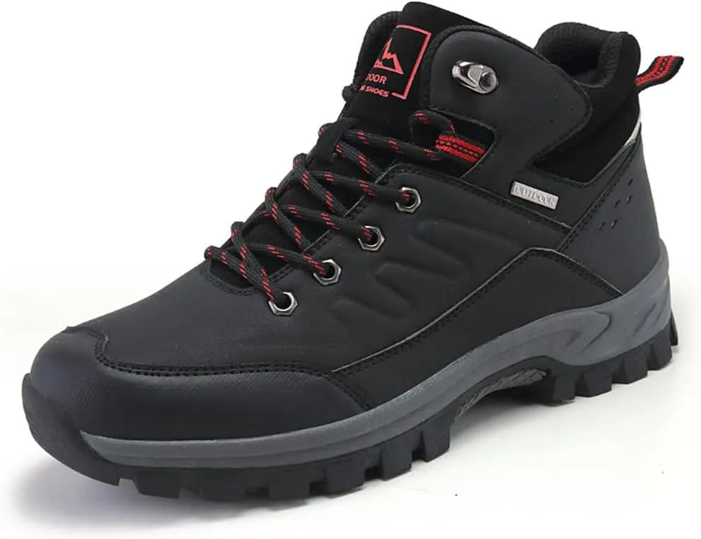 Veslexth Mens Snow Boots Insulated Waterproof Winter Shoes Non-slip Outdoor with Removable Lining for Men Fur Lined Casual Hiking Lightweight Anti-Slip Water-Resistant Footwear