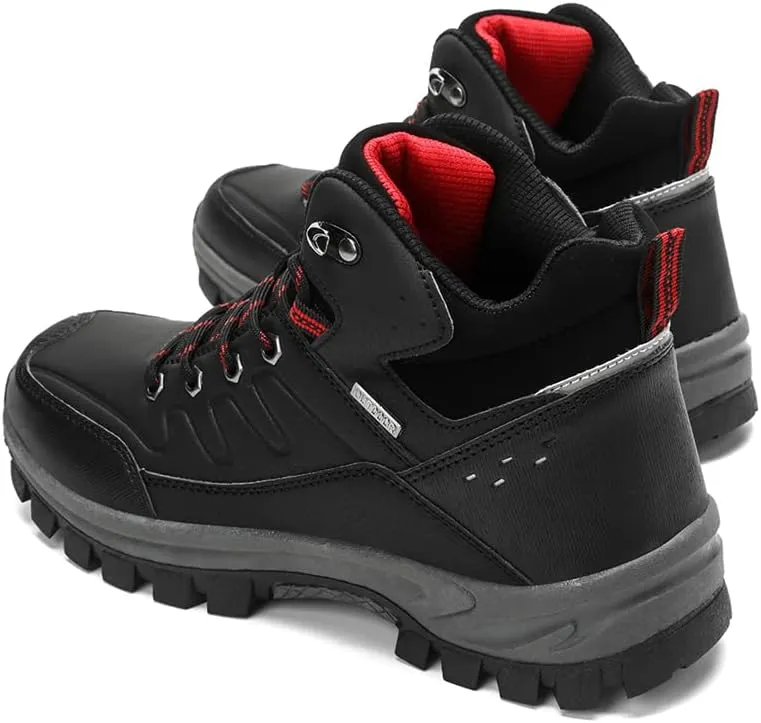 Veslexth Mens Snow Boots Insulated Waterproof Winter Shoes Non-slip Outdoor with Removable Lining for Men Fur Lined Casual Hiking Lightweight Anti-Slip Water-Resistant Footwear