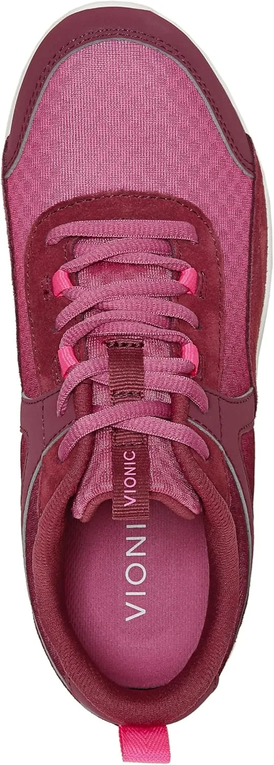 Vionic Women's Agile Chance Walking Sneakers-Supportive Lace-Up Sneakers That Include Three-Zone Comfort with Orthotic Insole Arch Support, Medium and Wide Fit, Sizes 5-12