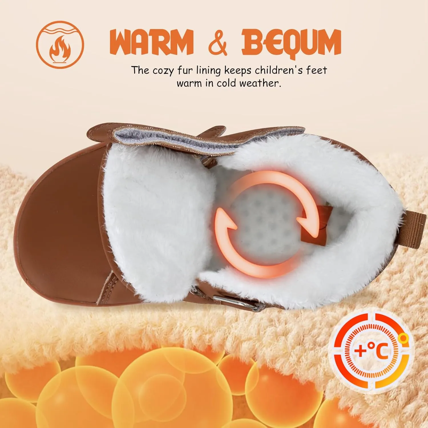WateLves Toddler Little Kids Wide Barefoot Shoes Boys Girls Winter High Top Minimalist Sneakers Faux Fur Ankle Boots Leather Uniform Dress Shoes Naturally Splay