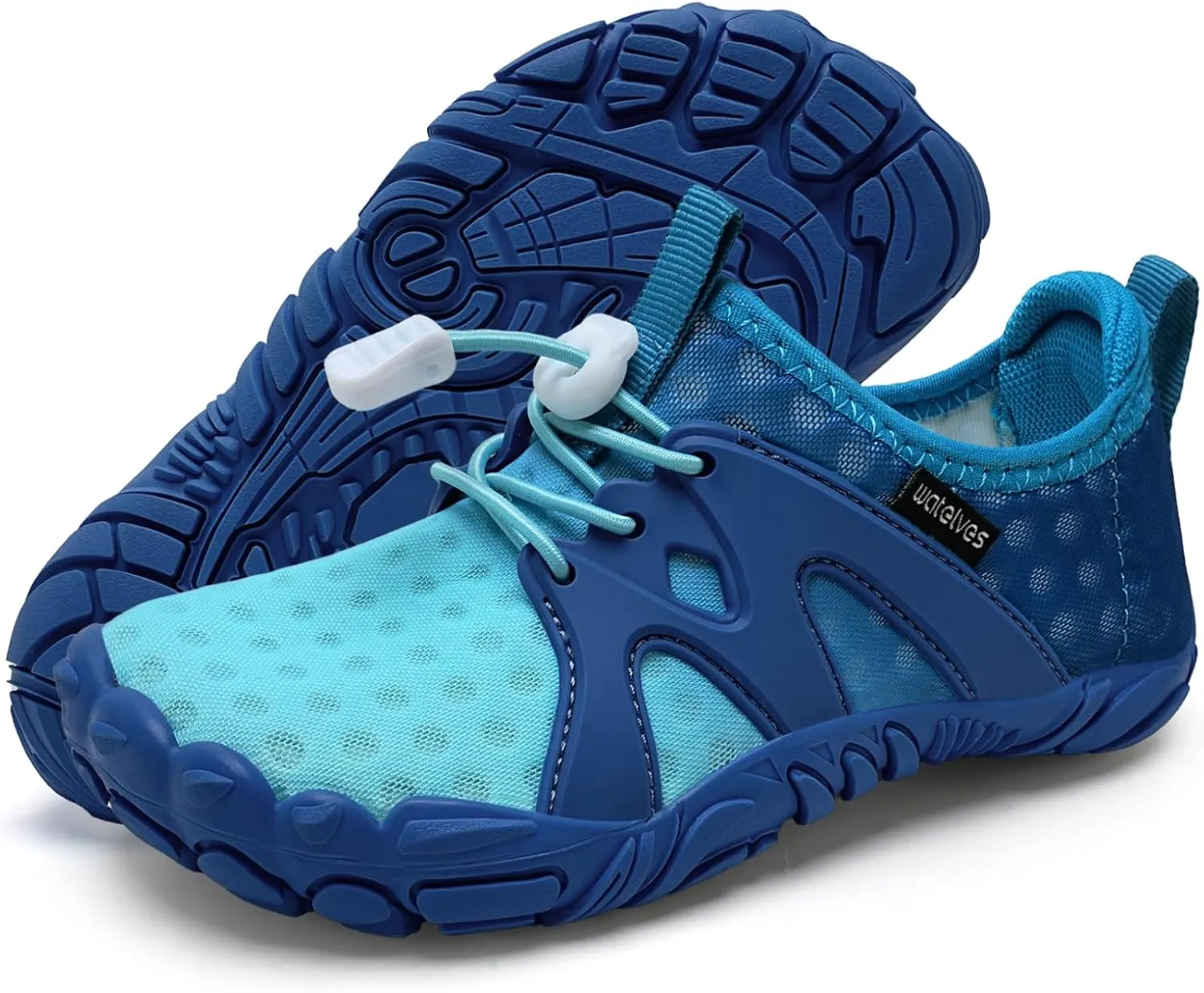 WateLves Toddler/Little/Big/Kid Water Shoes Wide Barefoot Aqua Athletic Sneakers Girls Boys Hiking Beach Swim Fast Dry Shoes Built-in Heel Grips
