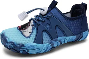 WateLves Toddler/Little/Big/Kid Water Shoes Wide Barefoot Aqua Athletic Sneakers Girls Boys Hiking Beach Swim Fast Dry Shoes Built-in Heel Grips