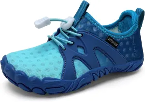 WateLves Toddler/Little/Big/Kid Water Shoes Wide Barefoot Aqua Athletic Sneakers Girls Boys Hiking Beach Swim Fast Dry Shoes Built-in Heel Grips