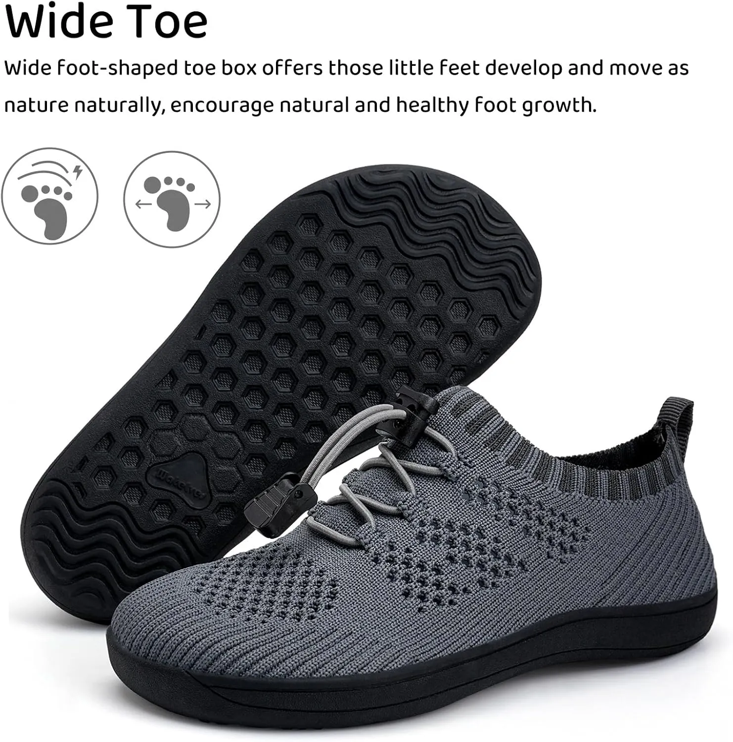 WateLves Water Shoes for Toddler Little Kid Minimalist Wide Barefoot Zero Drop Sole Splay Naturally Aqua Sneakers Boys Girls