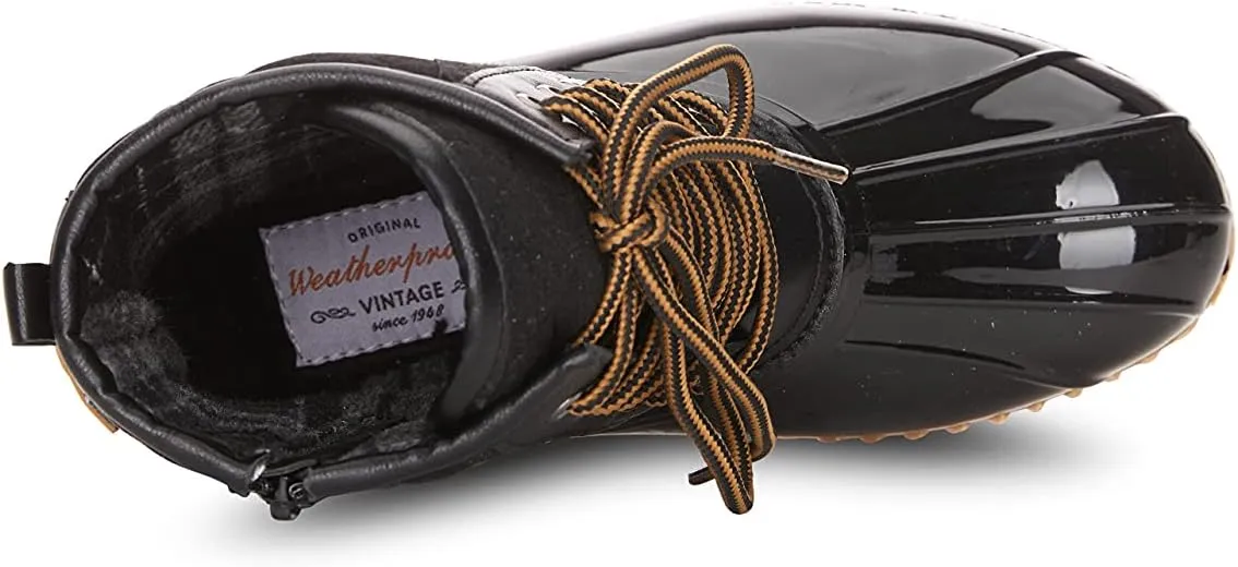 Weatherproof Womens Duck Boots with Lace-Up Closure Delancy Waterproof Insulated Mid-Calf Winter Boots for Comfort, Durability - Keeps Feet Warm & Dry