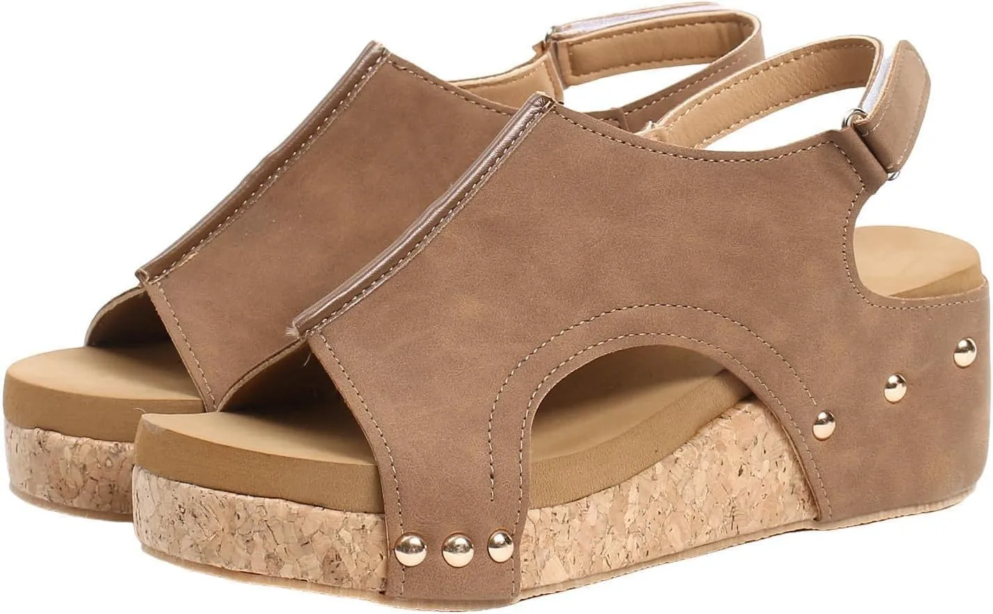 Wedge Sandals for Women 2025,Women's Open Toe Buckle Ankle Strap Summer Platform Wedge Sandals New Platform Sandals Ladies Wedges Boho Summer Beach Sandals