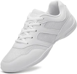 White Cheer Shoes for Girls Dance Sneakers Youth Athletic Training Tennis Walking Breathable Competition Cheerleader Women