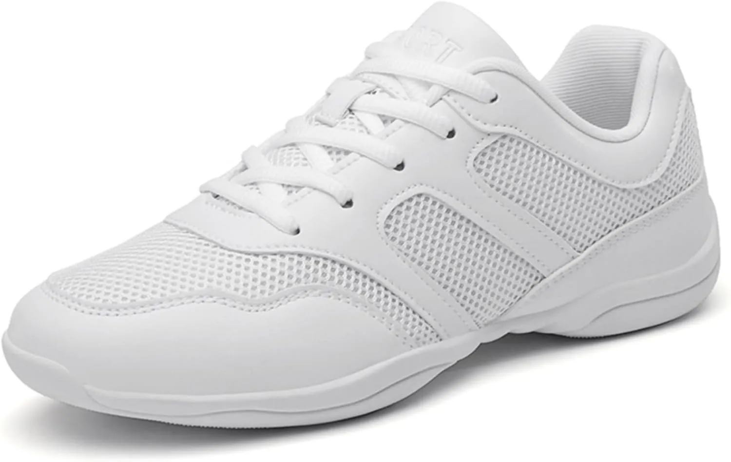 White Cheer Shoes for Girls Dance Sneakers Youth Athletic Training Tennis Walking Breathable Competition Cheerleader Women