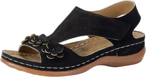 White Wedge Sandals for Women Orthopedic Leather Orthopedic Shoes for Women Dark Brown Sandals Women Dressy Womens Sandal with Arch Support Black Sandals Women Womens Strappy Heels