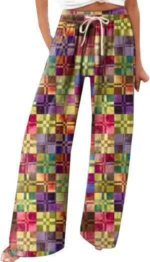 Wide Leg Linen Pants Linen Wide Leg Pants Pants with Elastic High Waist Paper Bag Cropped Linen Pants Linen Dress Pants
