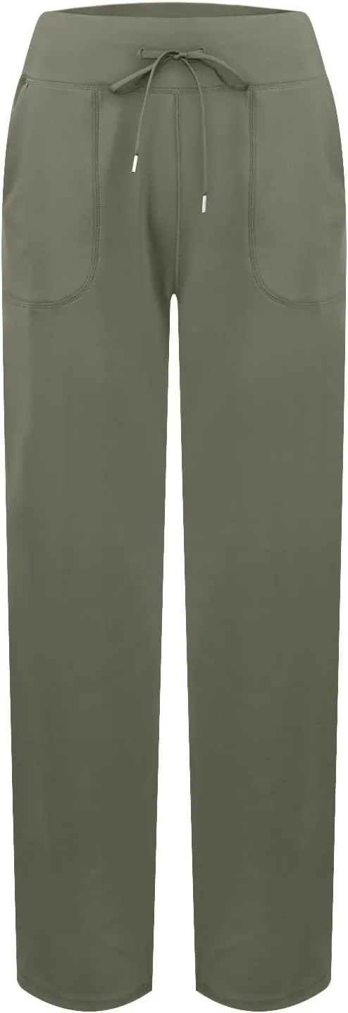 Wide Leg Yoga Pants for Women Stretch High Waisted Bootcut Leggings Tummy Control Flare Pants Comfy Trousers Pants