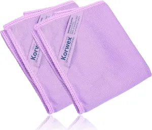 Window Cleaning Cloth, Glass Cleaning Cloth, Streaks Schatches Free. (Purple 2 Pack)