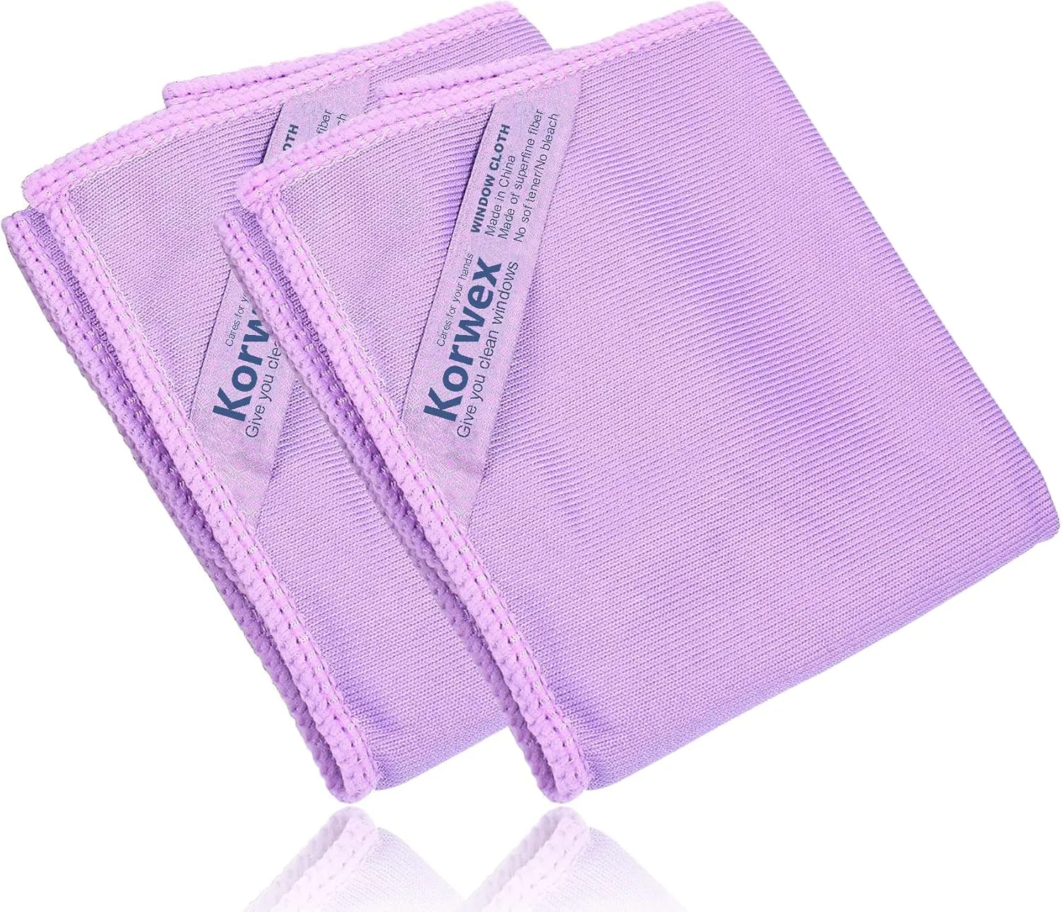Window Cleaning Cloth, Glass Cleaning Cloth, Streaks Schatches Free. (Purple 2 Pack)