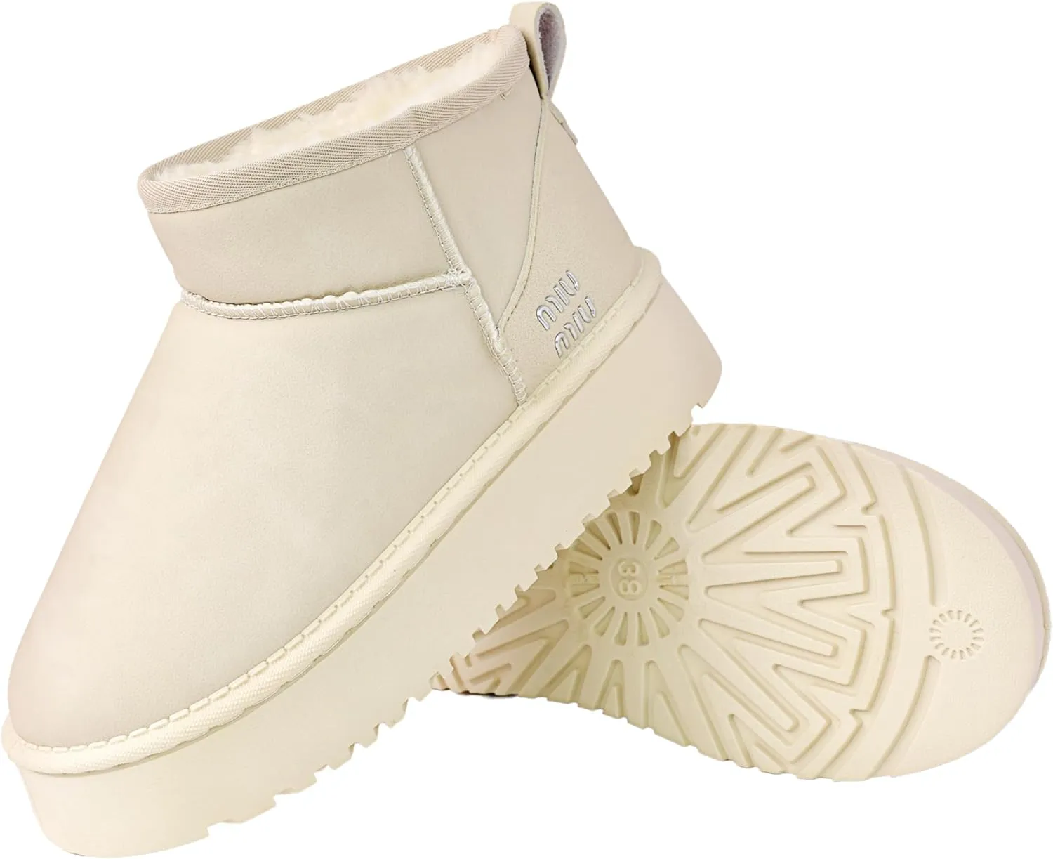 Winter Ankle Boots for Women - Water Resistant Leather Booties Non-Slip Platform Suede Mini Women's Boots - Perfect for Christmas Gifts