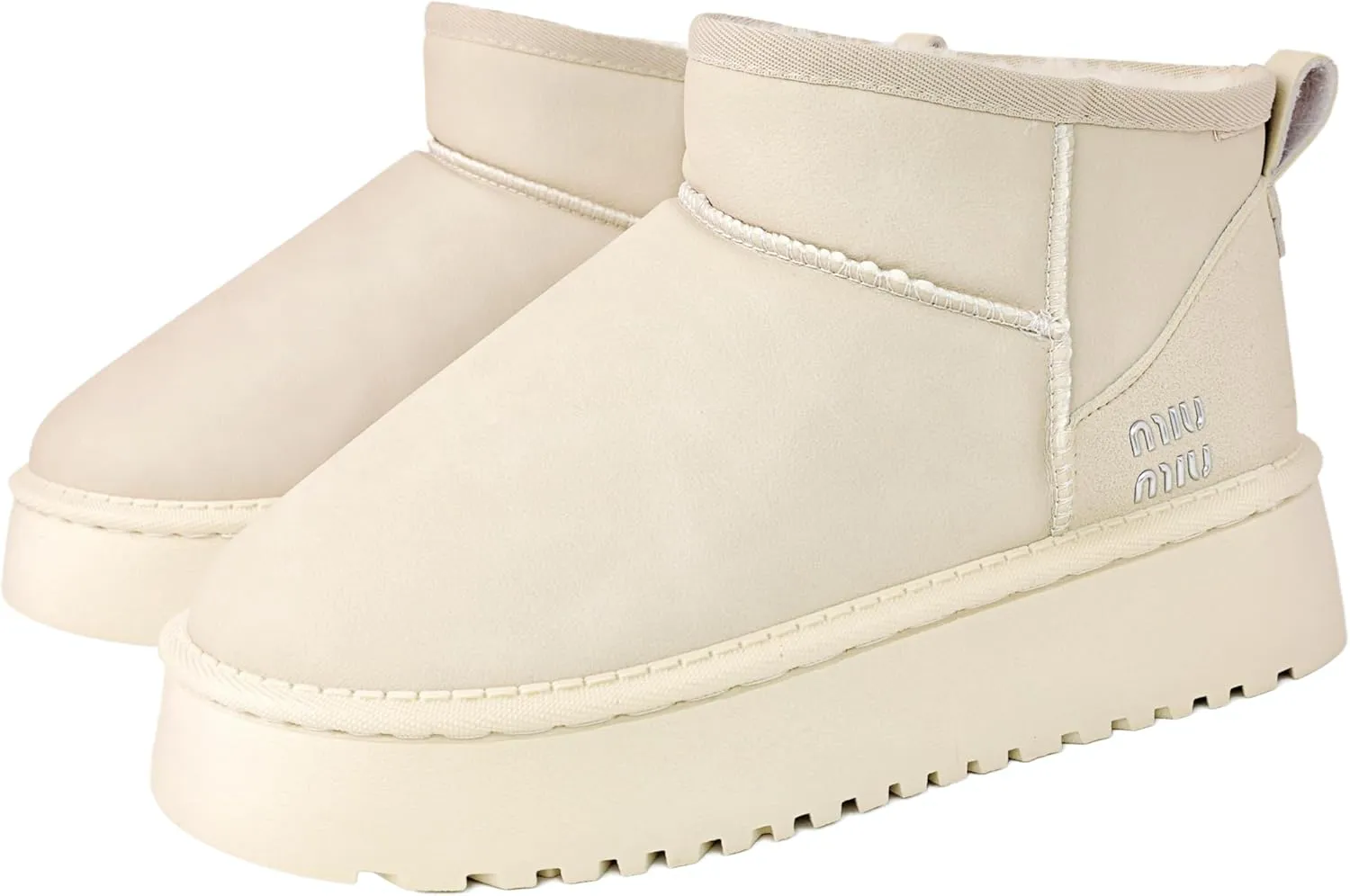 Winter Ankle Boots for Women - Water Resistant Leather Booties Non-Slip Platform Suede Mini Women's Boots - Perfect for Christmas Gifts
