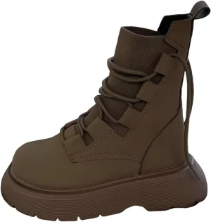Winter Boots for Women Waterproof Fuzzy Snow Boots Casual Plush Lined Thermal Non Slip Wedge Mid Calf Boots