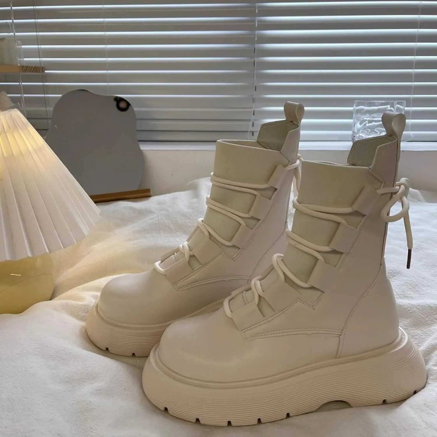 Winter Boots for Women Waterproof Fuzzy Snow Boots Casual Plush Lined Thermal Non Slip Wedge Mid Calf Boots