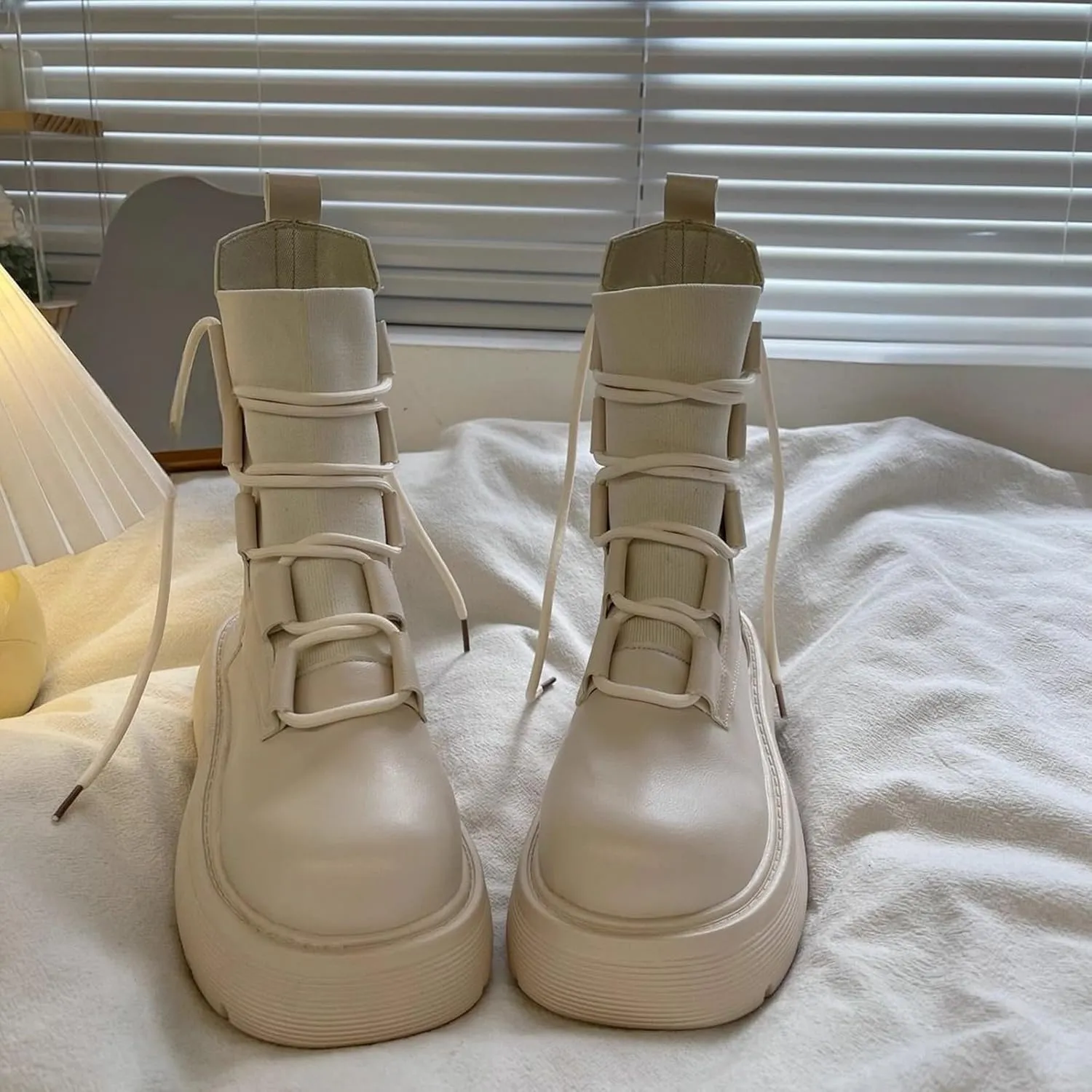 Winter Boots for Women Waterproof Fuzzy Snow Boots Casual Plush Lined Thermal Non Slip Wedge Mid Calf Boots