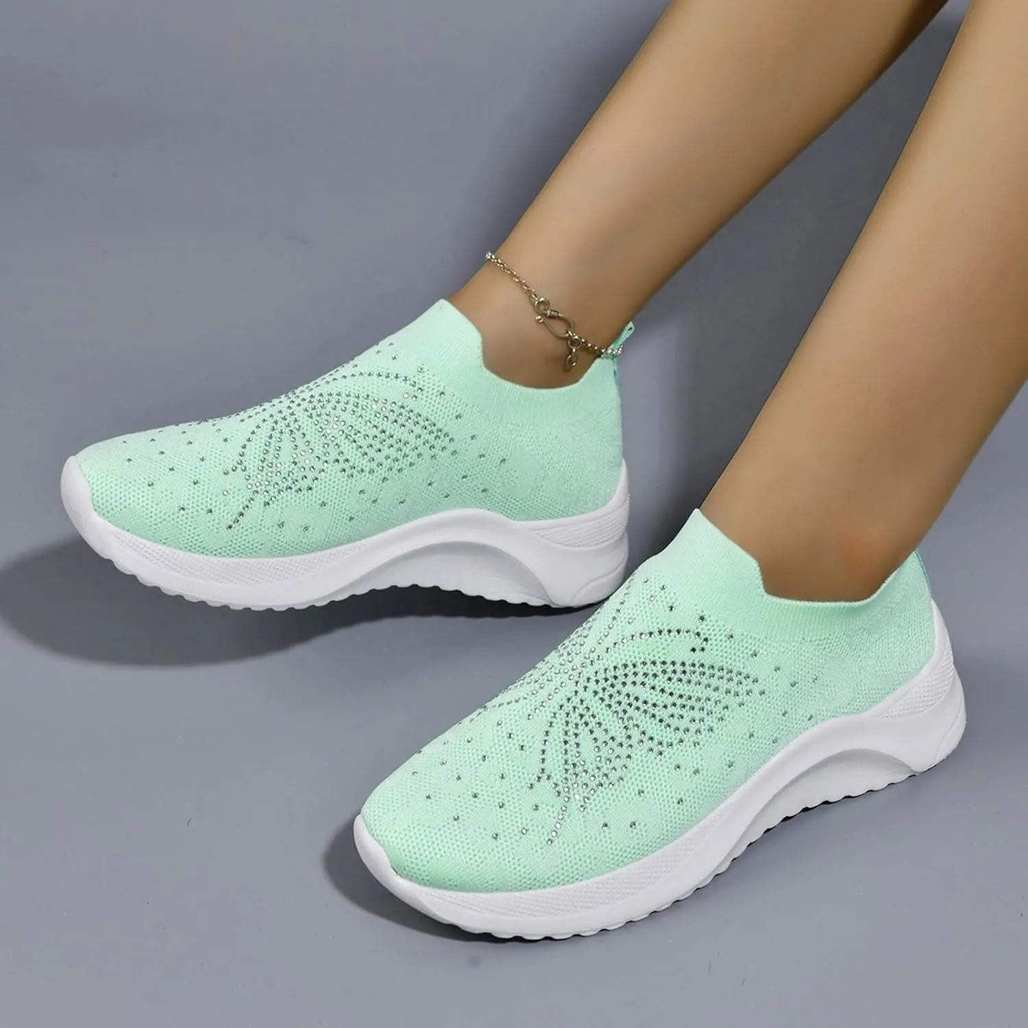 Women Shoes Soft Sole Casual Shoes Fashionable Flat Bottom Non Positioning Floral Casual Flat Sneaker Boots for Women Mesh