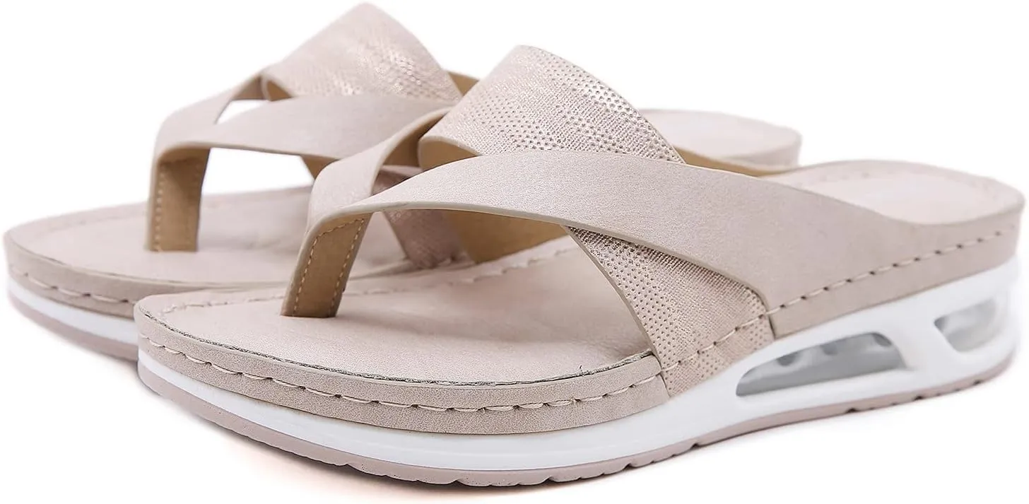 Women Thong Sandals 2025 Summer Clip Toe Orthopedic Sandals with Arch Support Ladies Slingback Non Slip Flip Flops
