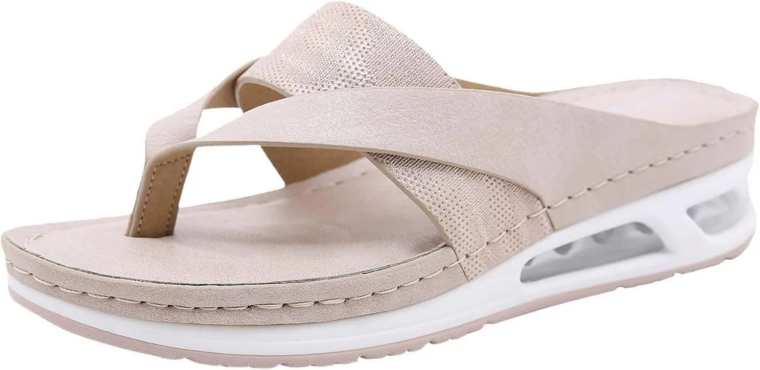Women Thong Sandals 2025 Summer Clip Toe Orthopedic Sandals with Arch Support Ladies Slingback Non Slip Flip Flops