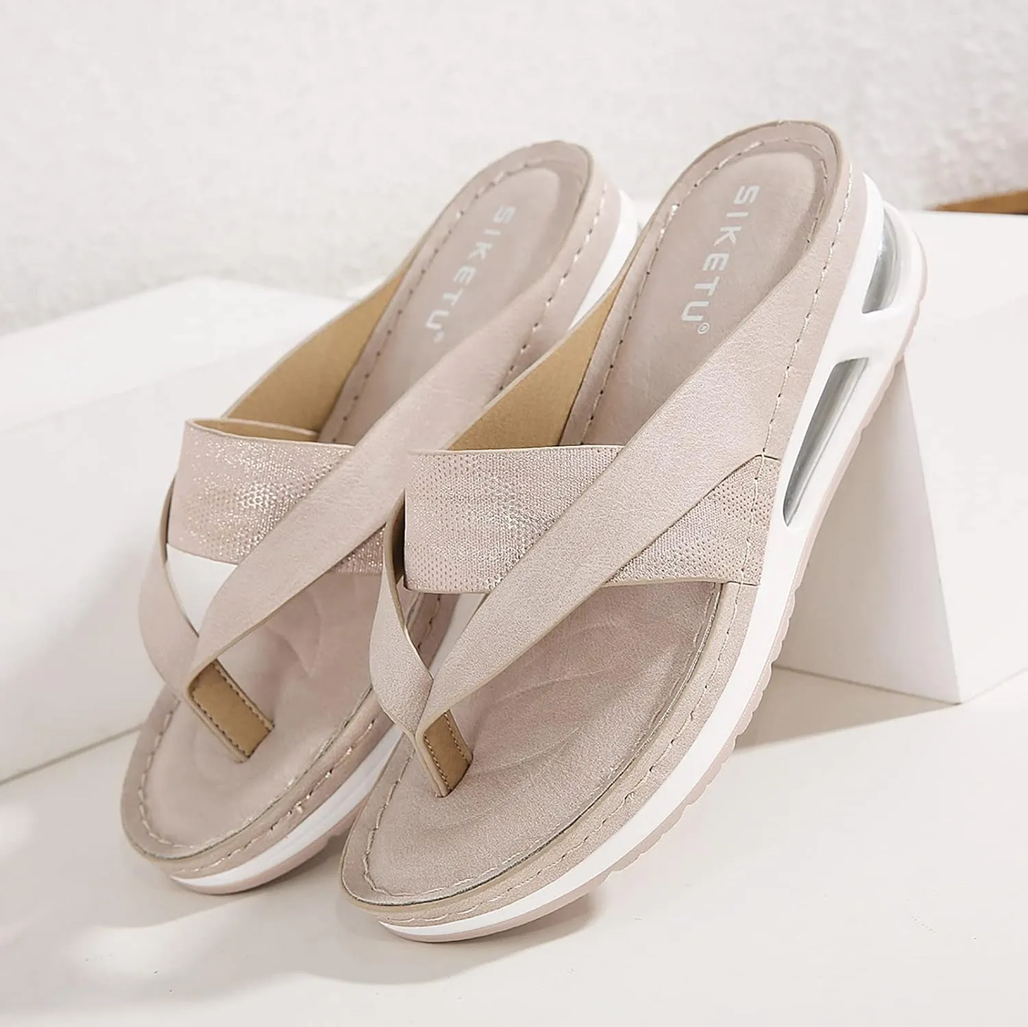 Women Thong Sandals 2025 Summer Clip Toe Orthopedic Sandals with Arch Support Ladies Slingback Non Slip Flip Flops
