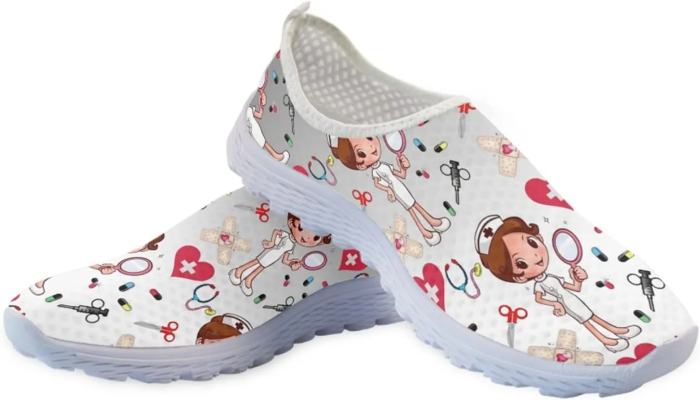 Women's Athletic Road Running Mesh Breathable Casual Slip on Sneakers Fashion Tennis Shoes