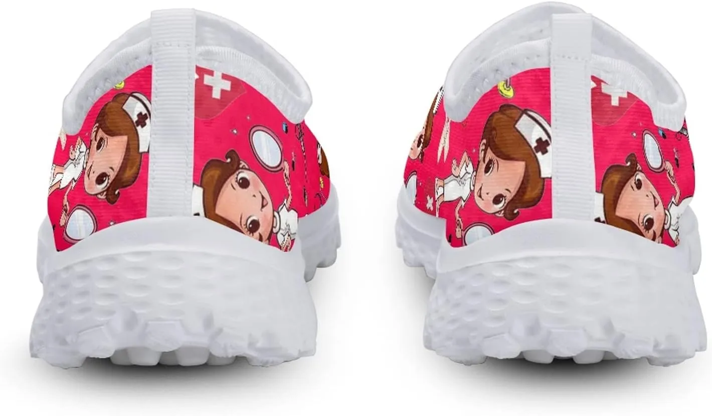 Women's Athletic Road Running Mesh Breathable Casual Slip on Sneakers Fashion Tennis Shoes