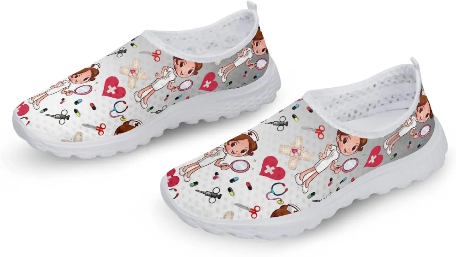 Women's Athletic Road Running Mesh Breathable Casual Slip on Sneakers Fashion Tennis Shoes