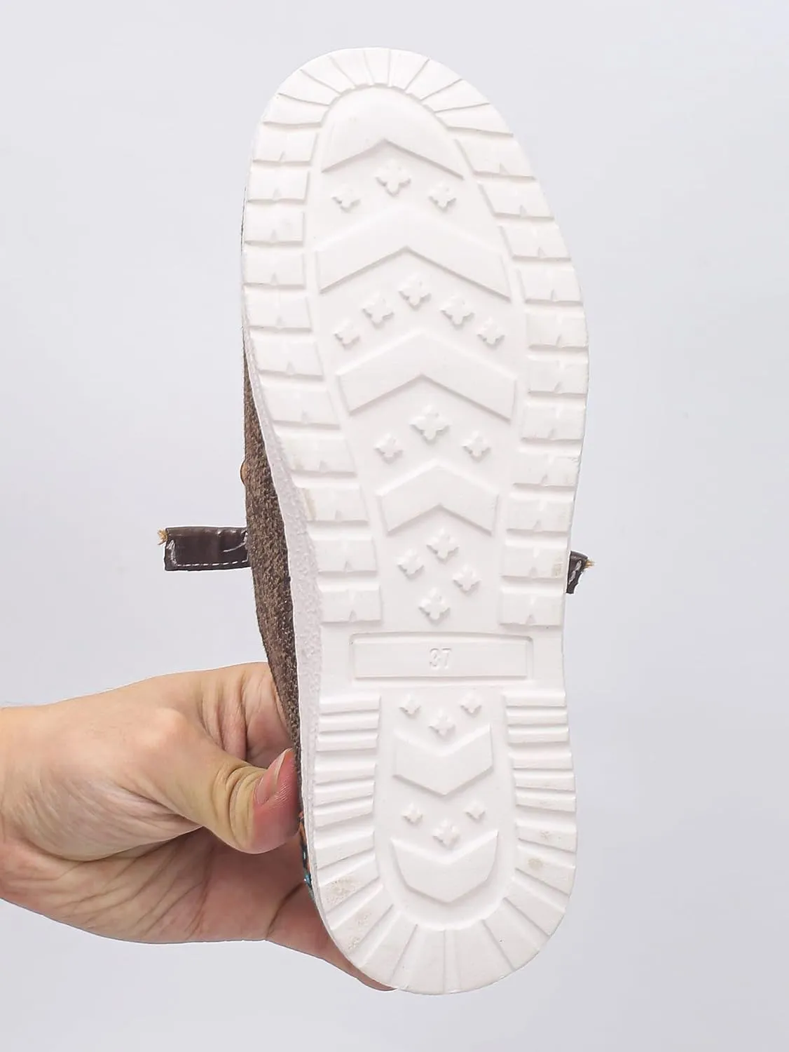 Women's Aztec Print Slip-On Loafers - Elastic Lace Comfort Shoes, Lightweight Foam Sole, Orthotic Support for Daily Wear, Trendy Casual Sneakers (US 6-11)