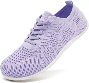 Women's Barefoot Shoes Walking Sports Zero Drop Sole Running Casual Sneakers Slip On Breathable Soft Fashion House Shoes White