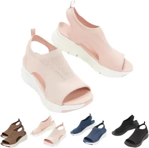 Women's Breathable Orthopedic Sandals, 2024 New Soft Shoes Go Walking Slip on Diabetic Foam Shoes, Arch Support Shoes for Women Wide Width