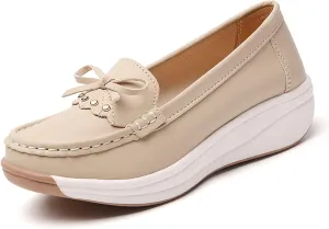 Women's Casual Slip On Loafers Comfortable Lightweight Soft Sole Flat Shoes for Daily Wear Work and Leisure