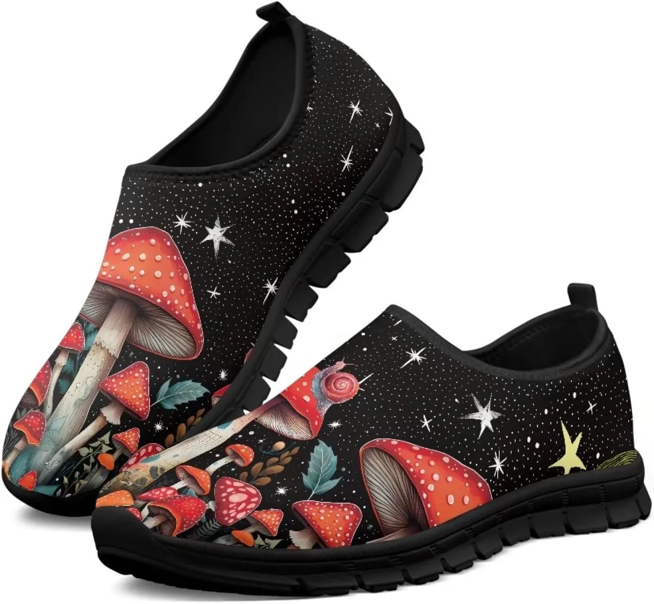 Womens Casual Sneakers Art Themed Slip On Walking Shoes for Women