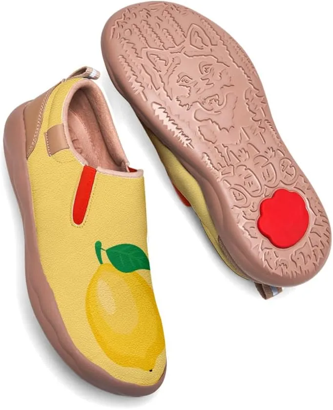 Women’s Casual Travel Shoe - Loafers Slip On Fruit Art Painted Sneakers Comfort Breathe Walking Shoes