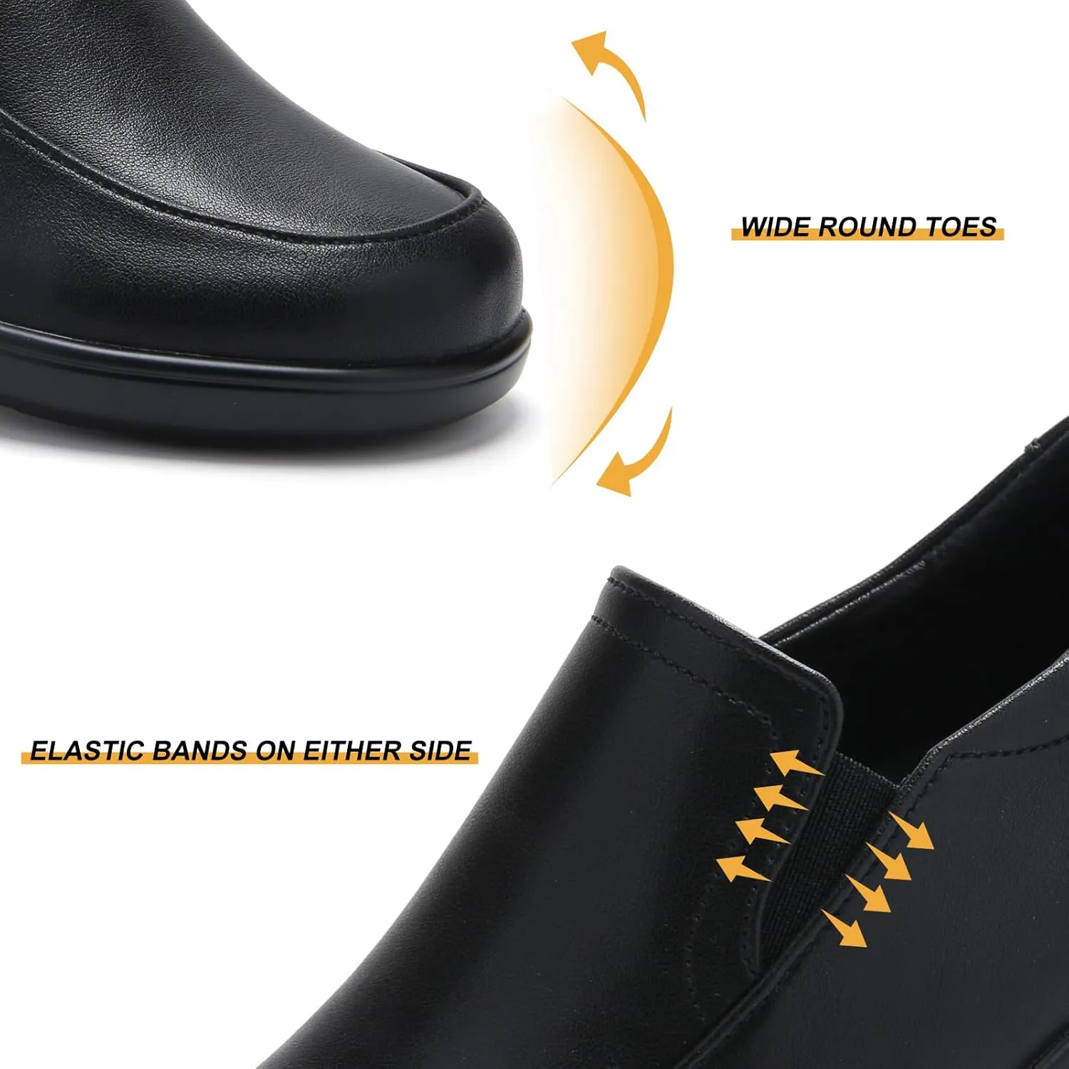 Women's Classic Loafers Leather Slip-ons Chunky Platform Penny Shoes