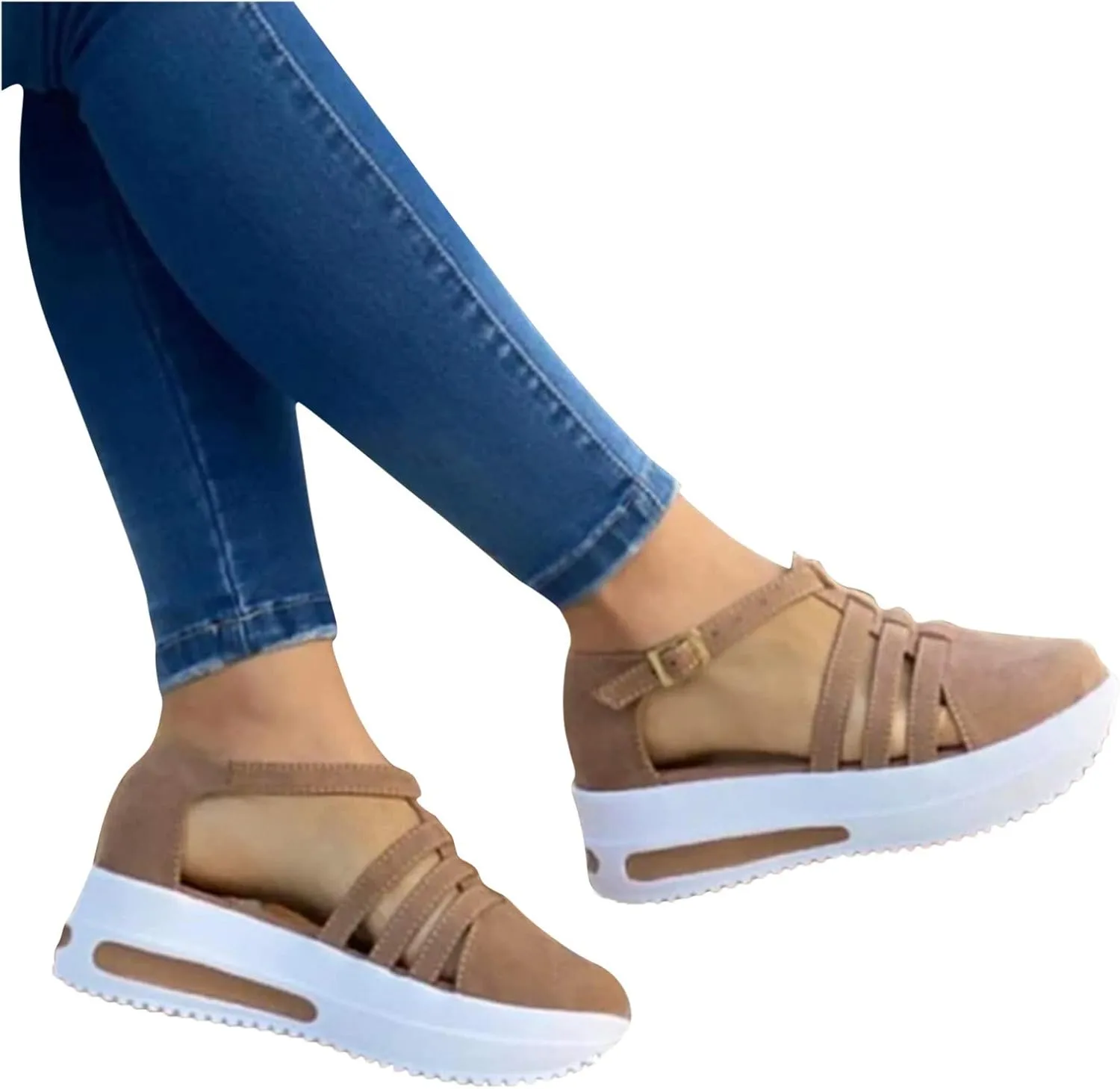 Women's Comfortable Sandals Dressy Brown Sandals for Women 2025 Casual Summer Shoes Casual Dressy