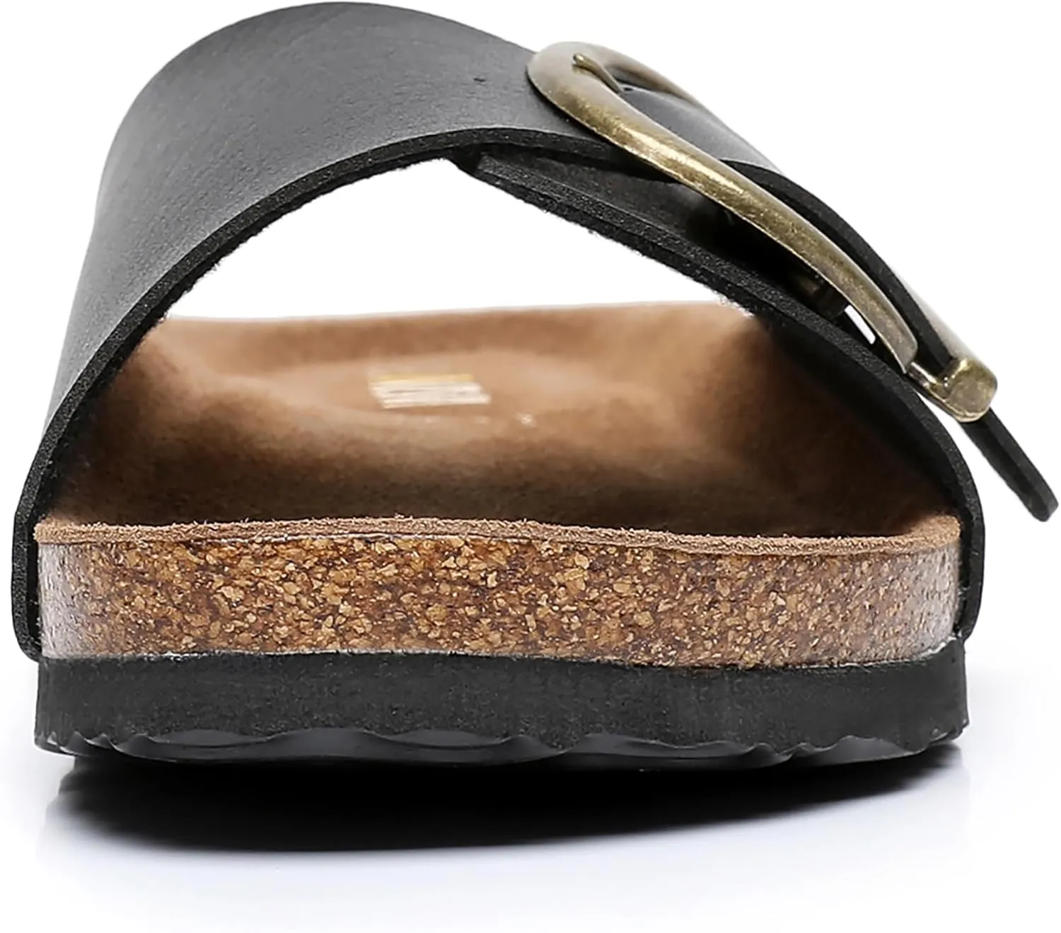 Women's Cork Footbed Sandals Cow Suede Slide Sandals for Women with Adjustable Strap Buckle Open Toe Beach Sandals