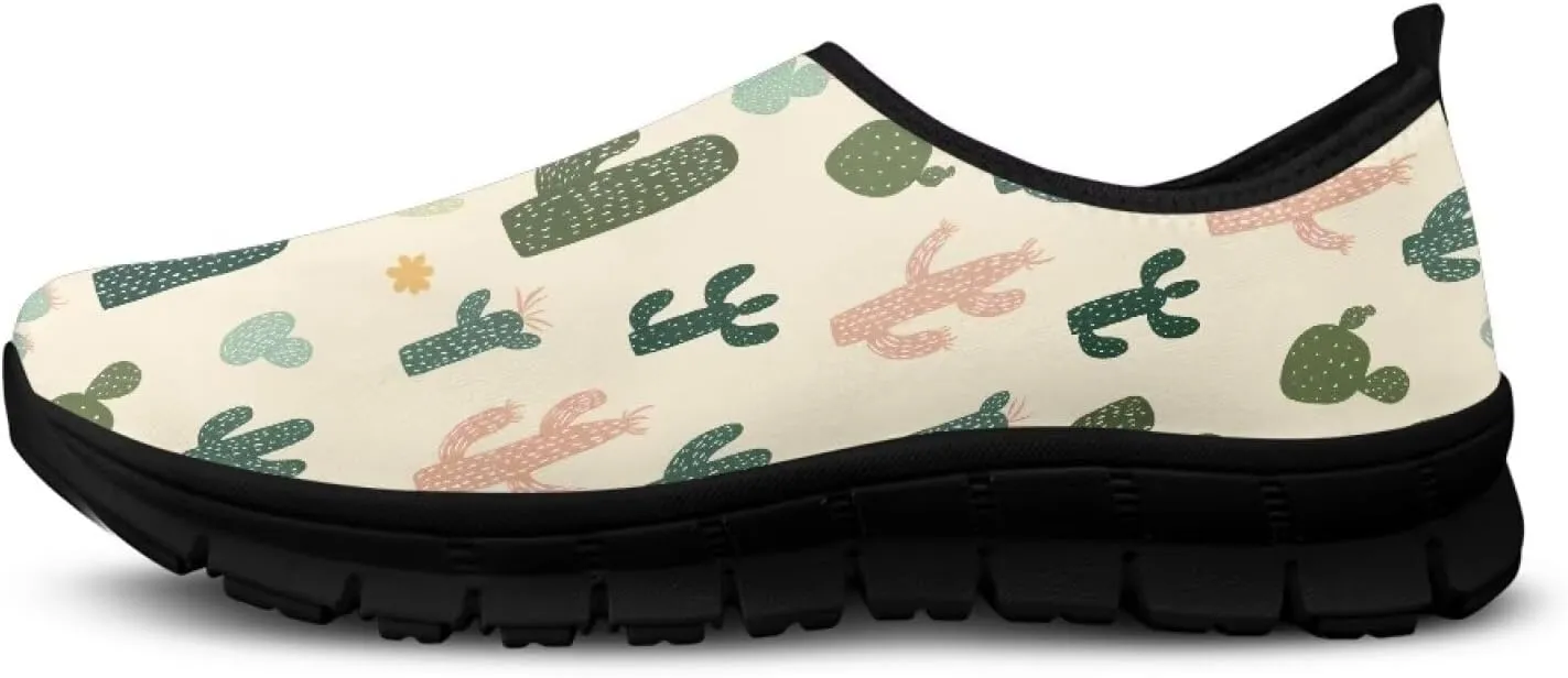 Women's Fashion Sneakers Slip On Walking Loafers Travel Shoes（Black Sole）