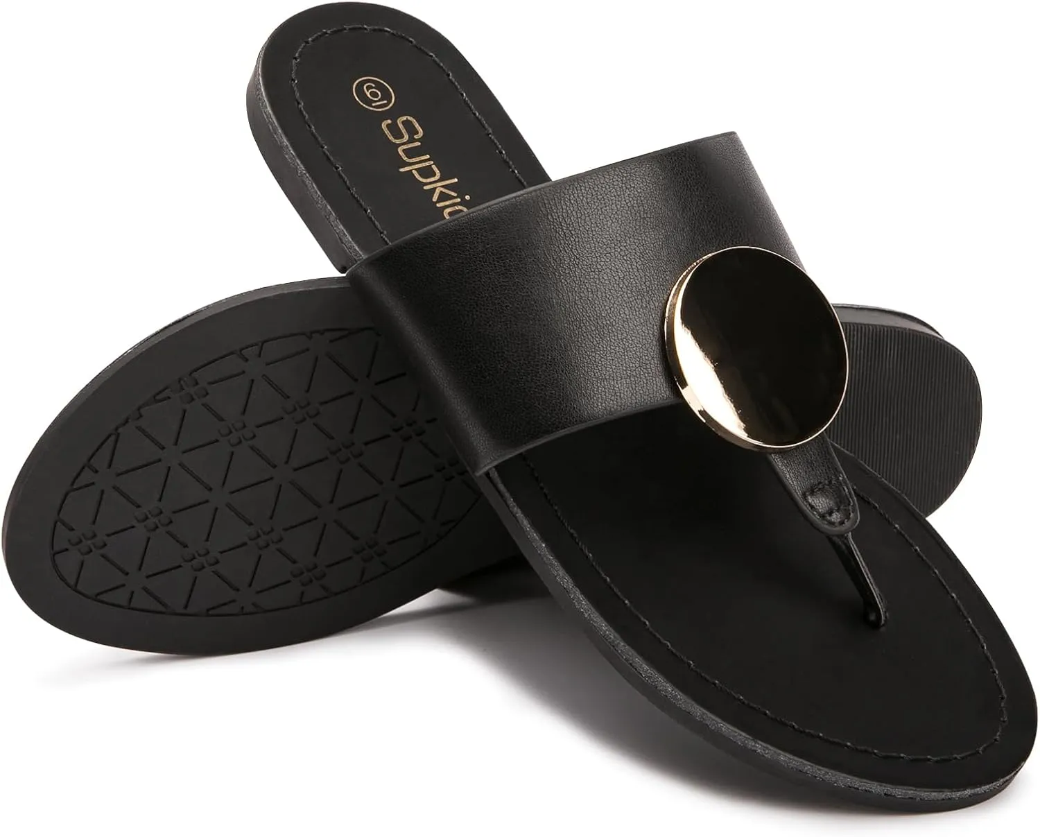 Women's Flip Flops Comfortable Soft T-Strap Flat Sandals Casual Slip on Thong Fashion Slide Sandals Summer Beach Slippers