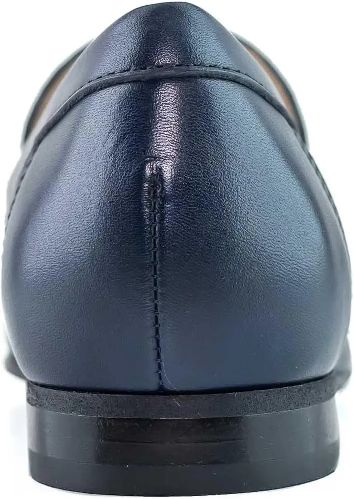 Womens Genuine Leather Casual Comfort Slip on Dress Loafer