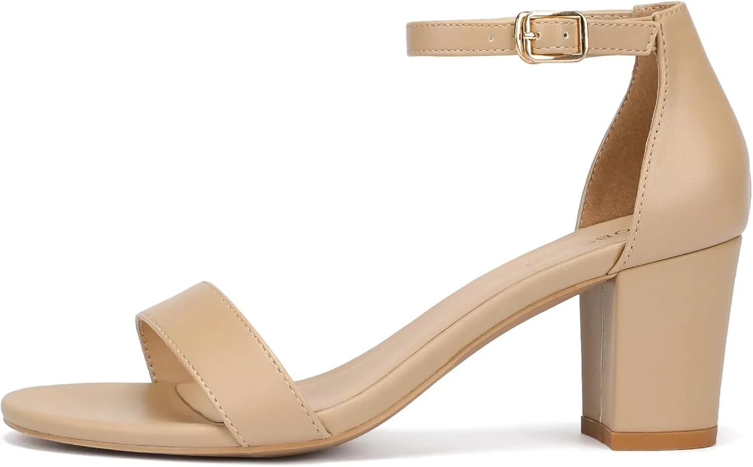 Women's Heeled Sandals Open Toe Ankle Strap 2.5-Inch Chunky Heels Dress Shoes Wide Feet Friendly