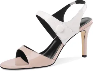 Women's High Heel Sandals Slingback Pumps Open Toe Comfortable Strappy Heels Parties Weddings Heeled Sandals