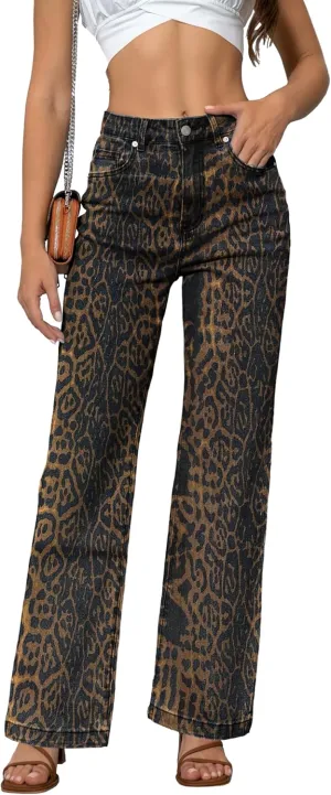 Womens Jeans High Waisted Straight Leg Loose Stretchy Lightweight Tummy Control Trendy Jeans for Women 2025