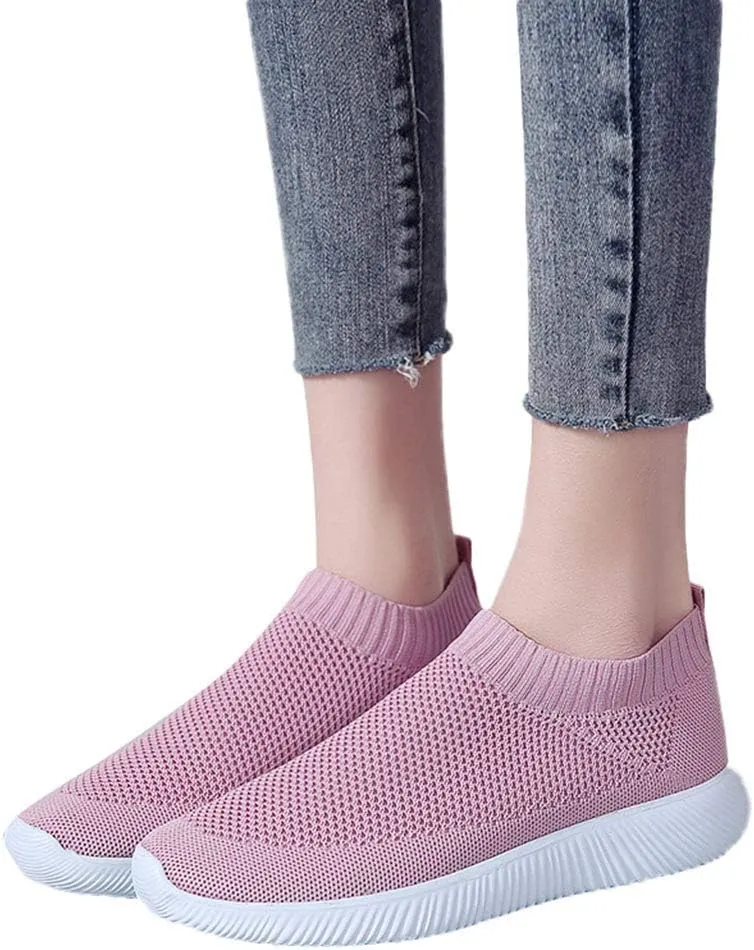 Womens Ladies Walking Running Shoes Slip On Lightweight Mens Tennis Shoes Wide Men's Casual Dress Shoes Women Shoes Sneakers Black Tennis Shoe Loafers Dress Shoe