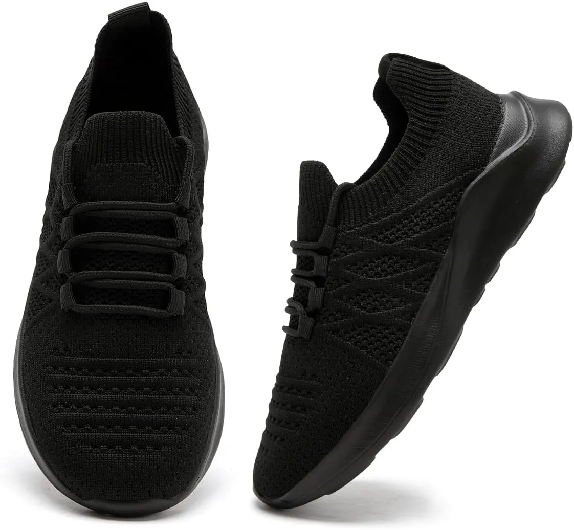 Womens Lightweight Road Running Shoes Slip On Walking Sneakers Suitable for Outdoor Sports Gym and Daily Wear All Day with Breathable Upper and Elastic Sole
